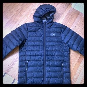Men’s hooded puffer jacket black